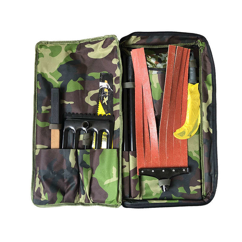 Forest fire extinguishing combination tool set, 8-piece individual rescue kit, portable forest tool set