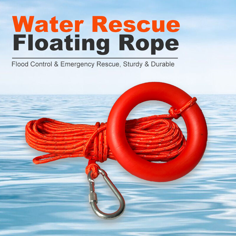 Waterborne Floating Life-saving Rope with Hand Strap High-Strength Polypropylene Custom Diameter Outdoor Professional Use