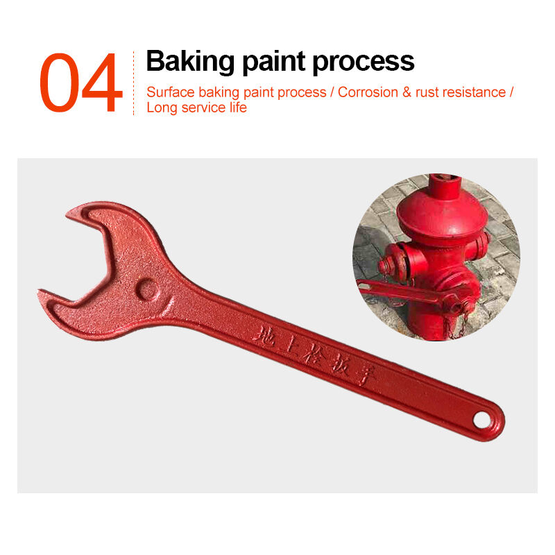Heavy Duty Fire Hydrant Wrench Five-Point Star Opening Cast Steel Wrench For Above Ground Hydrant Maintenance And Emergency
