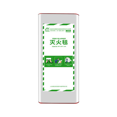 1.5x1.5m EN 1869 Chăn chữa cháy 500 ° C Kháng nhiệt Sợi thủy tinh Chăn cứu hỏa với vỏ PVC Cho Nhà bếp Nhà hàng Hội thảo